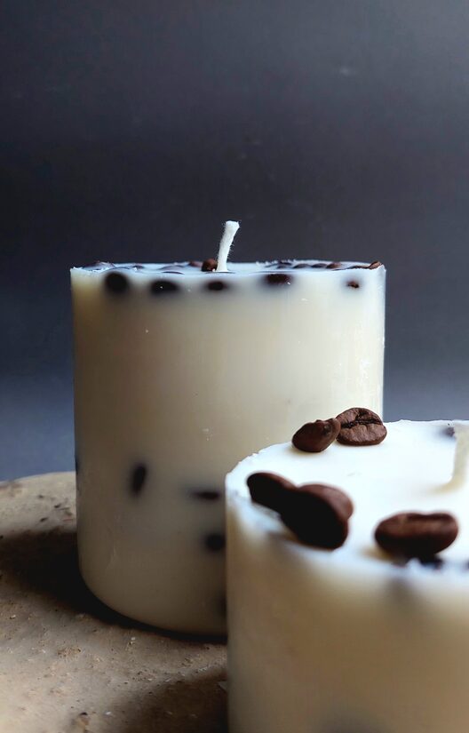 Handmade Soy Wax Candle with Coffee Beans – Telmas Botanica